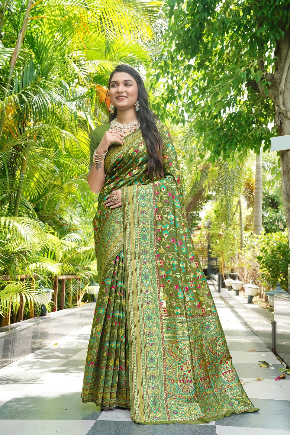 9672 Colour By Src Designer Pashmina Weaving Sarees Wholesale Shop In Surat
